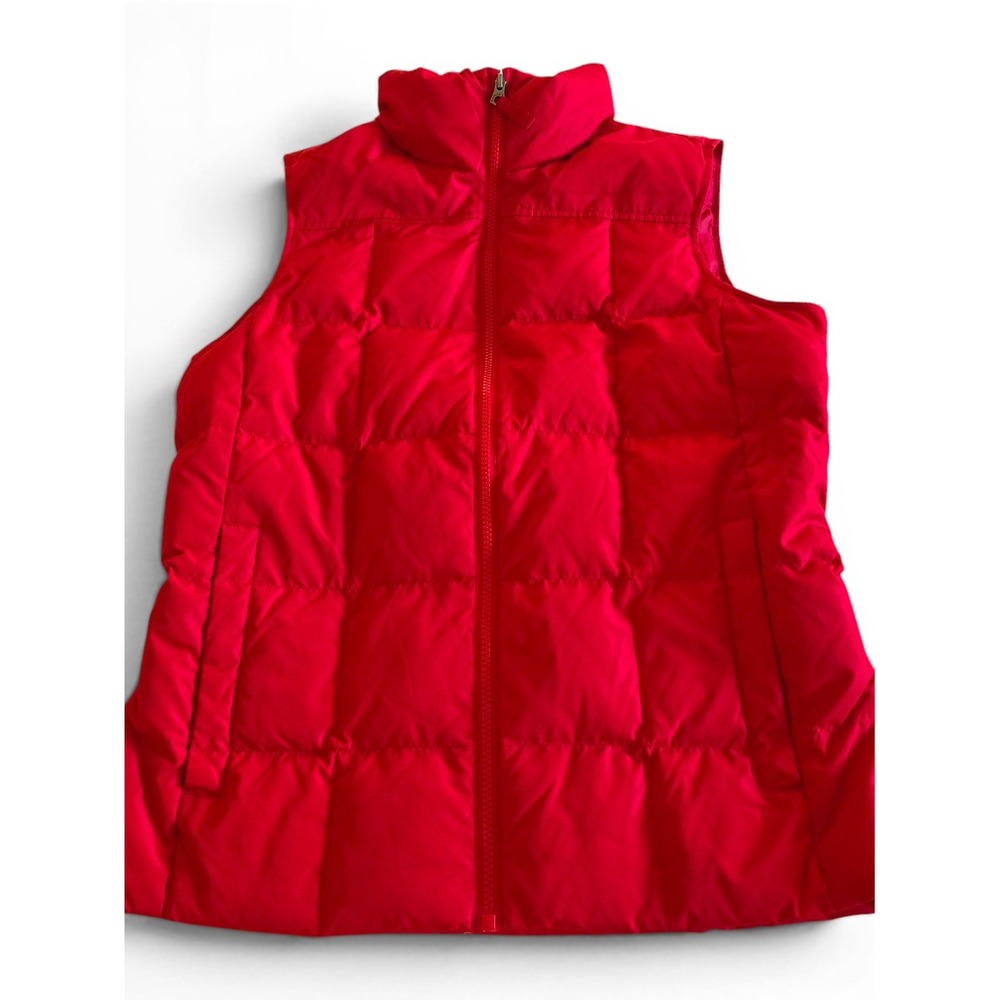 Lands End 600 Fill Power Down Puffer Vest Red Womens Small 458034 2015